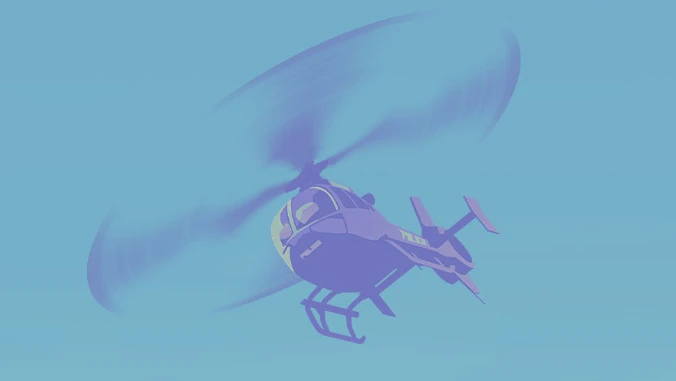 Eurocopter EC135-inspired police helicopter
