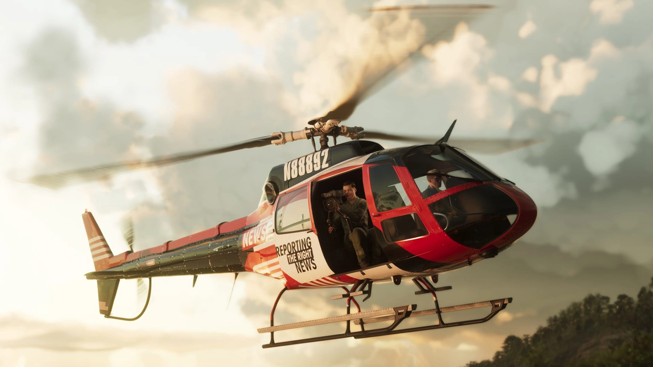 Weazel News helicopter